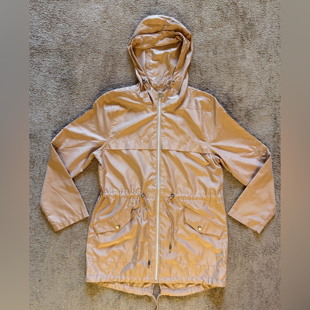 Final Sale! Creamy Pink Hooded Parka with Travel Pouch